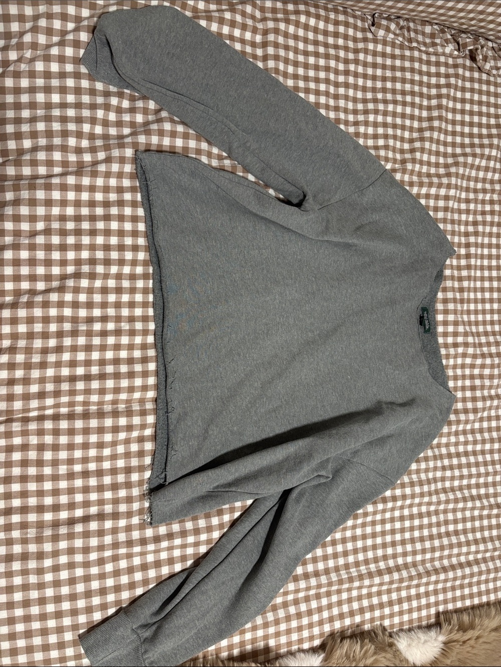 wild fable Gray Cropped Sweatshirt